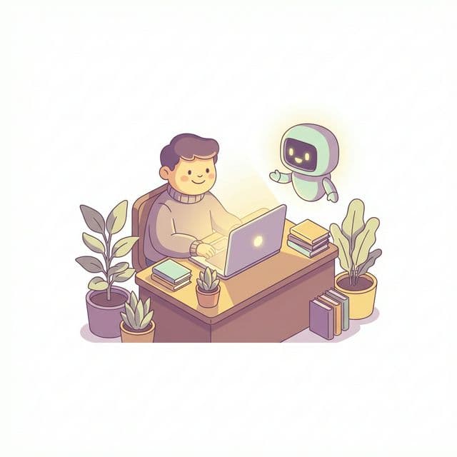 AIと人が一緒に働くイメージ